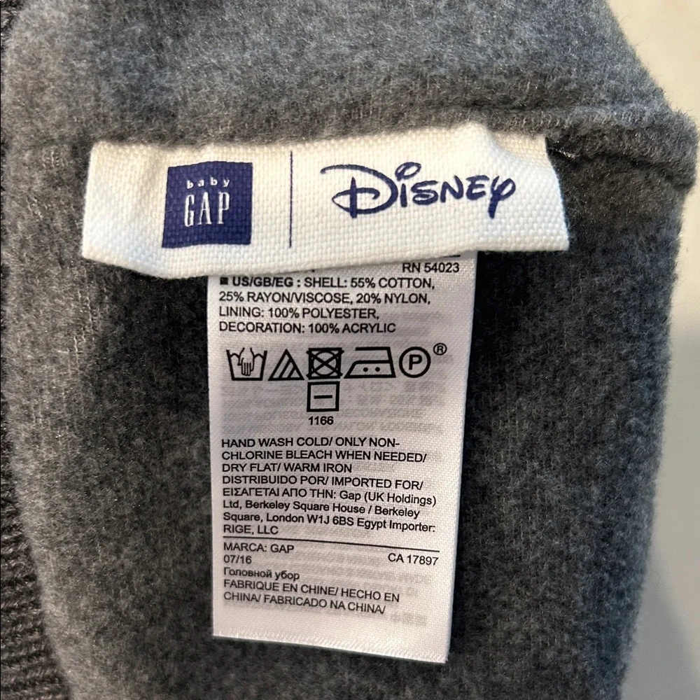 NWOT Girl's Disney GAP Minnie Mouse Gray Winter‎ Hat Cap Beanie S/M
